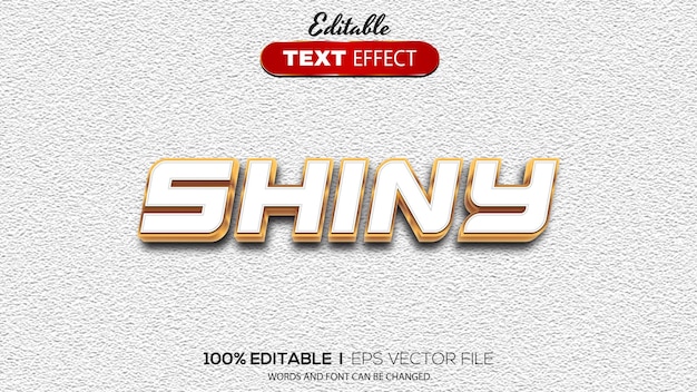 Tema brillante de efecto de texto editable en 3d