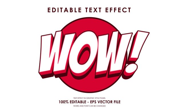 Tema de círculo de efecto de texto Wow editable