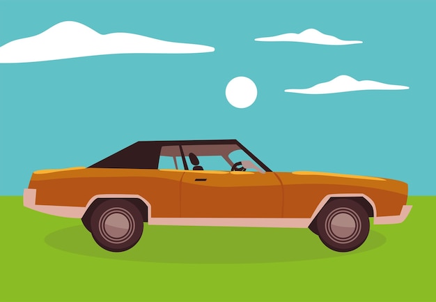 Tema del coche de viaje por carretera