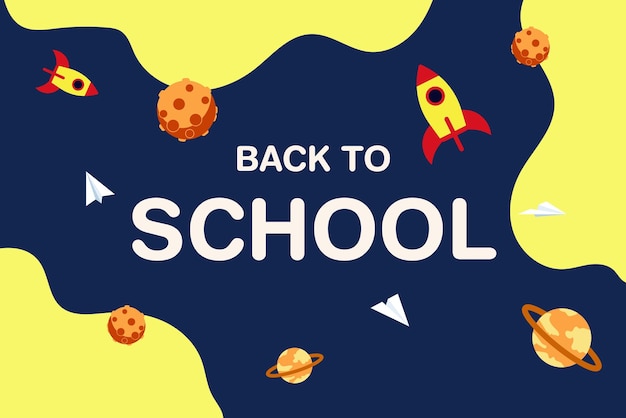 tema espacio de regreso a la escuela estandarte