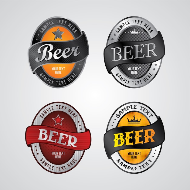 Vector tema de etiqueta de cerveza