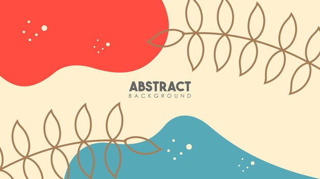 Tema floral abstracto diseño plano.