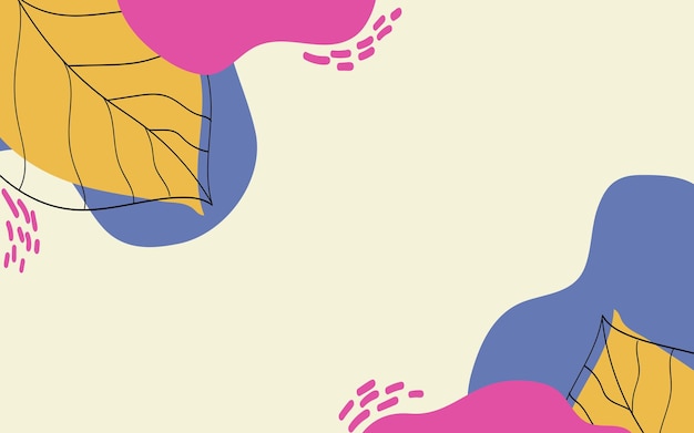 Tema floral de diseño plano abstracto