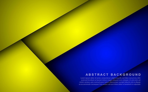 Tema geométrico abstracto cuadrados azules y amarillos que se superponen fondo para diseño gráfico