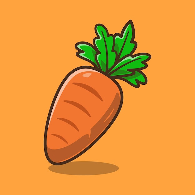 Vector el tema de la ilustración de las zanahorias frescas de las verduras de la granja