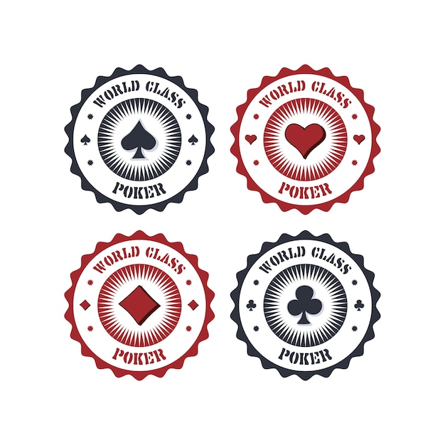 tema de insignia de etiqueta de póker