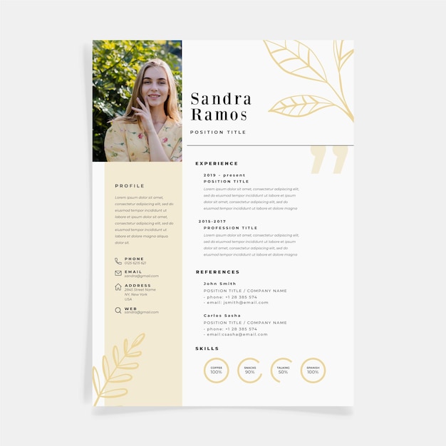 Tema mínimo de plantilla de CV