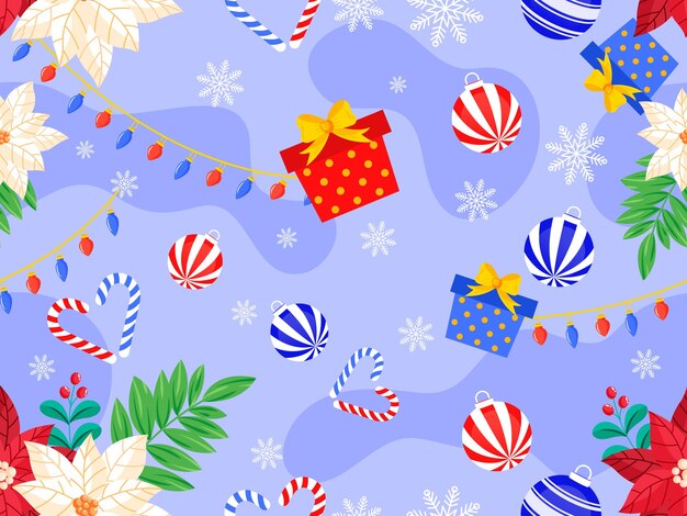 un tema de Navidad con una caja de regalos y una cajas de regalos en él