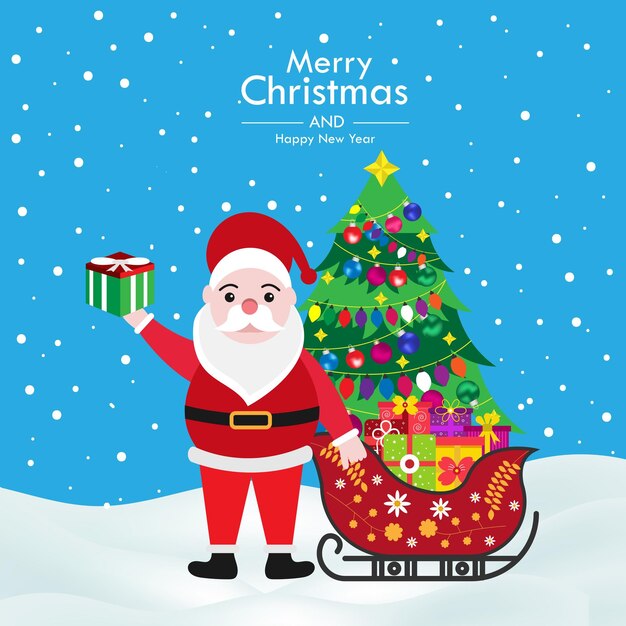 Tema de Navidad con Papá Noel y muchos regalos