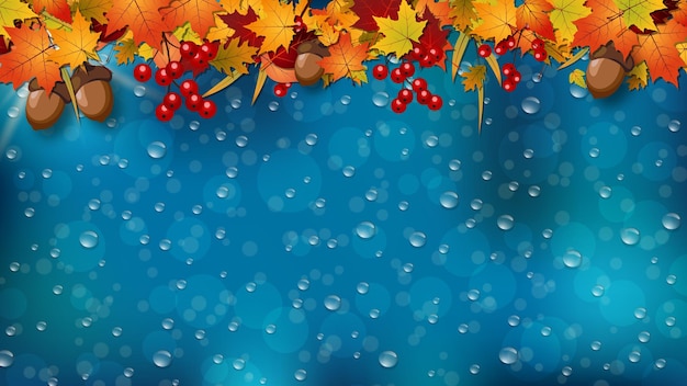 Tema de otoño Elegante fondo vectorial