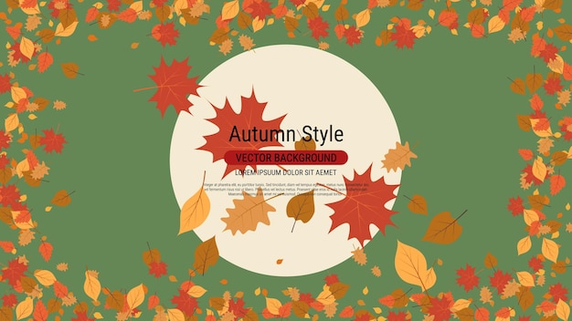 Tema de otoño Elegante fondo vectorial