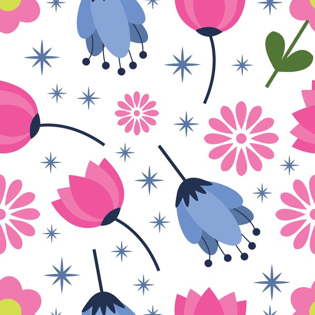 Tema de patrón de flores