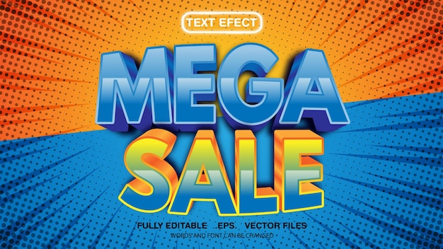 Tema de super venta de efectos de texto editables