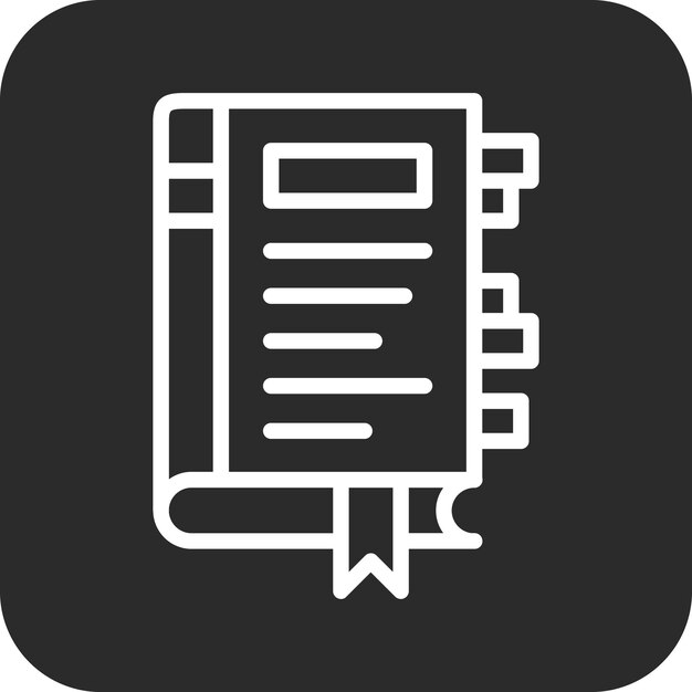 Temas importantes Ilustración del icono vectorial del conjunto de iconos de la biblioteca