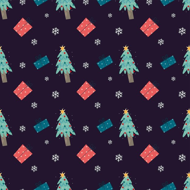 Temas de invierno y Navidad patrón sin costuras fondo de Navidad papel de envoltura de Navidad diseño