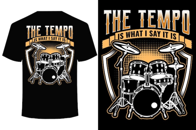 Vector el temp es lo que digo es un diseño de camiseta de baterista gracioso