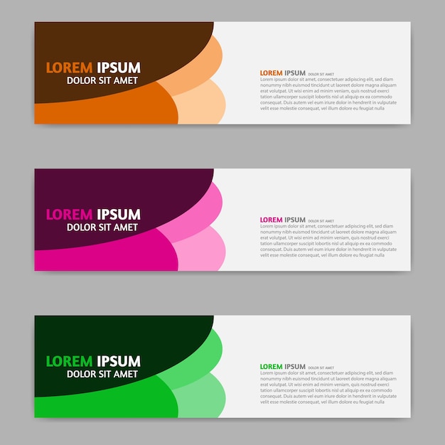 Templata de banner web de diseño abstract vectorial Elementos de diseño web Diseño de encabezado