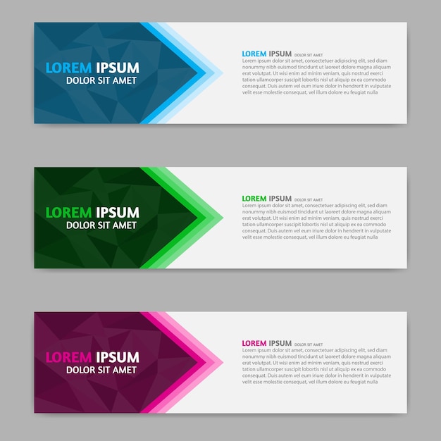Templata de banner web de diseño abstract vectorial Elementos de diseño web Diseño de encabezado