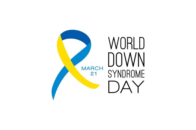 Templata creativa de logotipo e ilustración para el Día del Síndrome de Down
