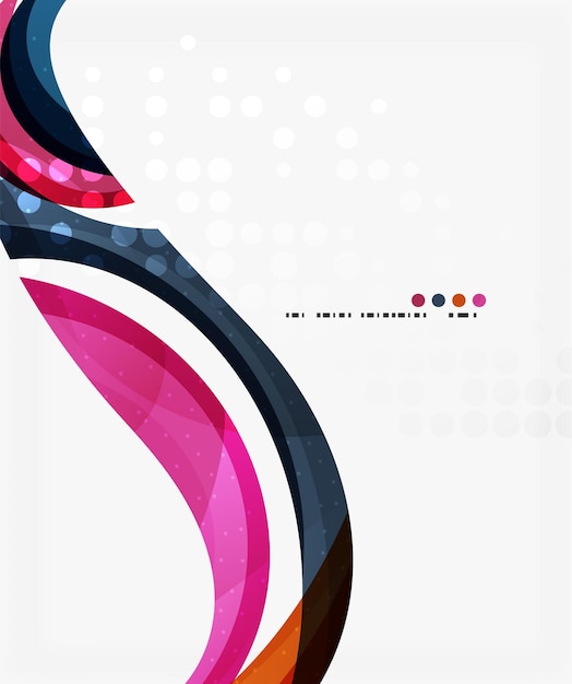 Templata de diseño de folleto de antecedentes corporativos de ondas empresariales Templo de diseño de antecedentes vectoriales para diagrama de diseño de flujo de trabajo Opciones de número o diseño web