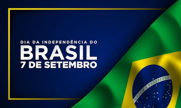 Templata de diseño de fondo del Día de la Independencia de Brasil