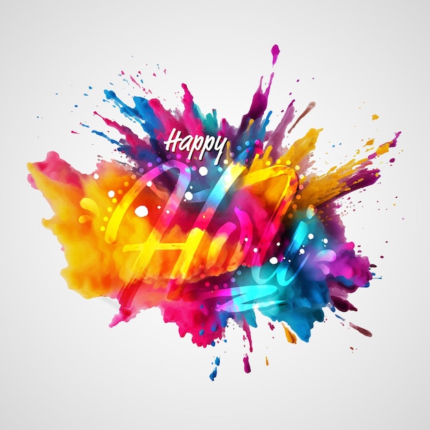 Templata de diseño de fondo vectorial del Happy Holi Festival