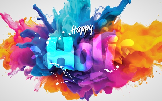 Templata de diseño de fondo vectorial del Happy Holi Festival