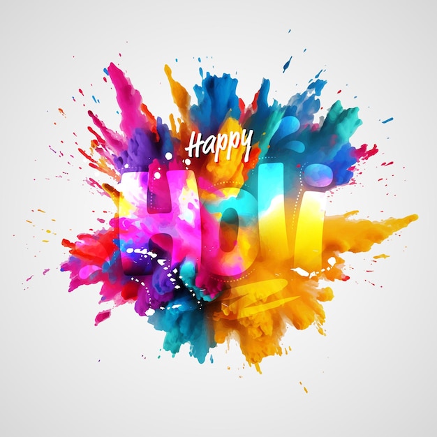 Templata de diseño de fondo vectorial del Happy Holi Festival