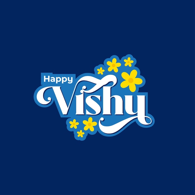 Templata de diseño de fondo vectorial de Happy Vishu Festival