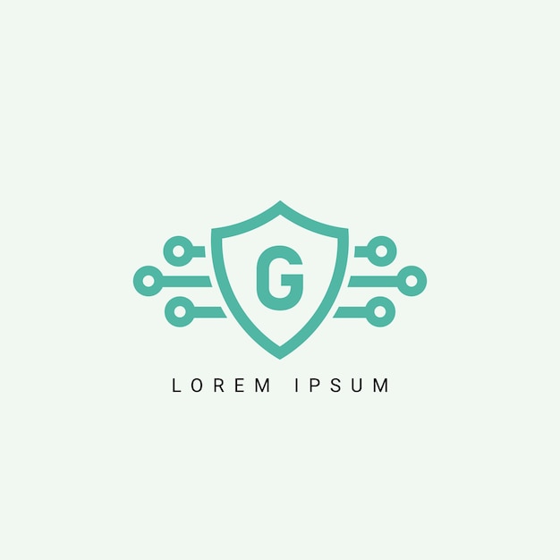 Templata de diseño de la letra G del logotipo tecnología electrónica logotipo digital