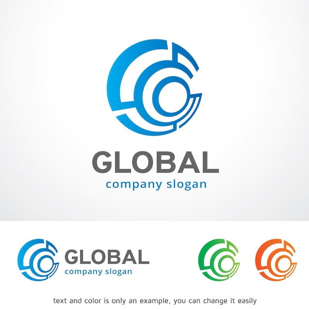 Templata de diseño de logotipo de alimentos globales Vector de diseño de emblema Concepto de diseño Símbolo creativo Icono