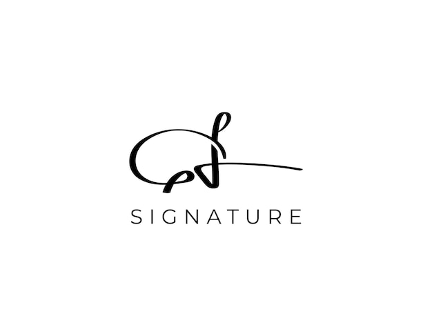 Templata de diseño de logotipo de la carta de firma creativa simple gl