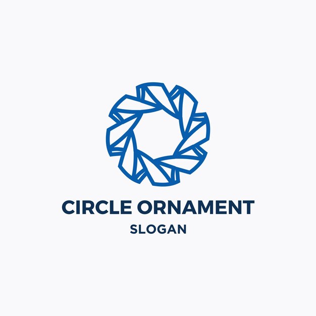 Templata de diseño de logotipo del círculo del nombre de la empresa