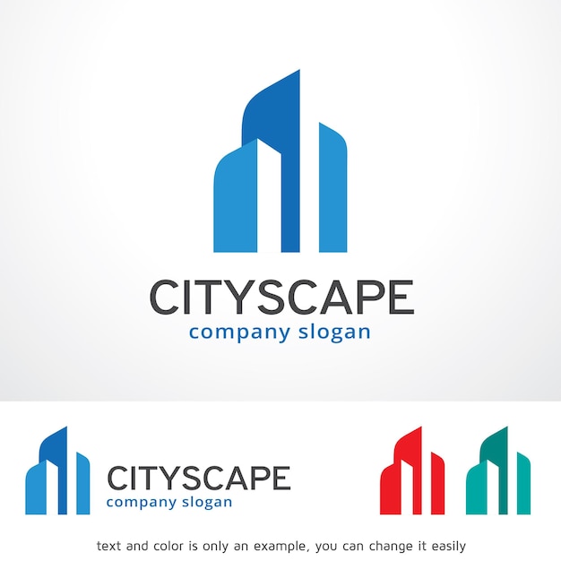 Templata de diseño de logotipo de Cityscape Diseño vectorial de emblema Concepto de diseño Símbolo creativo Icono