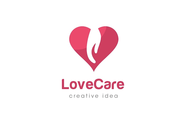 Templata de diseño de logotipo del concepto de Creative Love Care