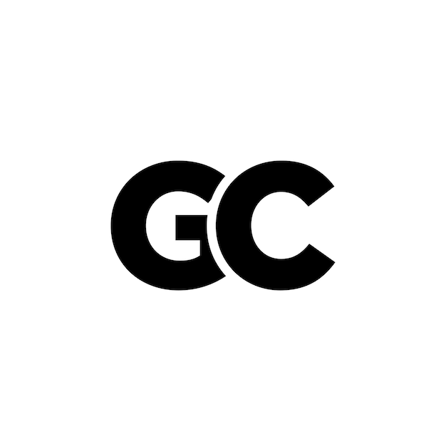 Templata de diseño del logotipo de la letra G y C GC Logotipo basado en el monograma inicial mínimo