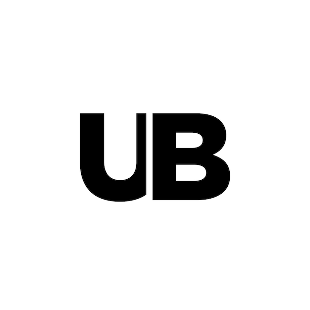 Templata de diseño del logotipo de la letra U y B UB Logotipo basado en el monograma inicial mínimo