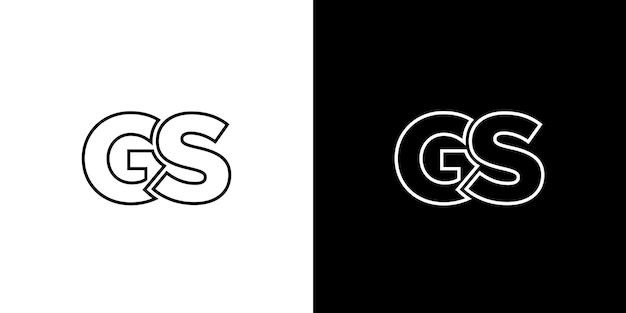 Templata de diseño del logotipo de las letras G y S GS Logotipo basado en el monograma inicial mínimo
