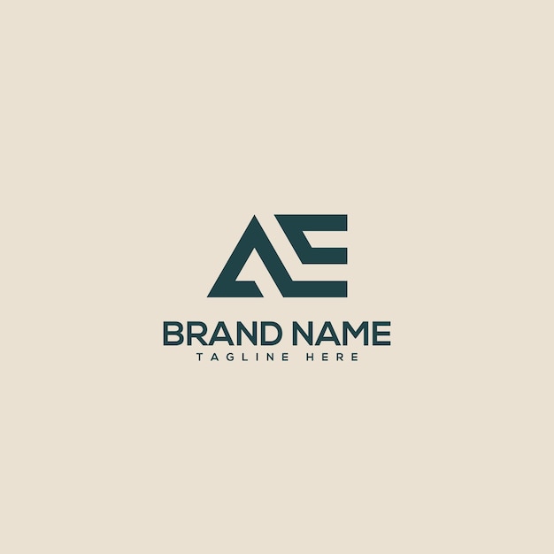Templata de diseño de logotipo de monograma de la letra profesional única AE EA Iniciales Logotipo de la empresa
