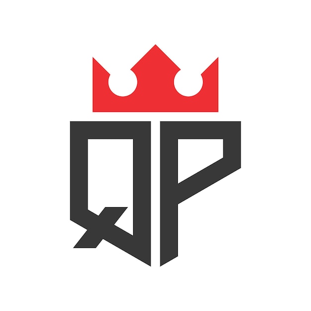 Templata de diseño del logotipo de QP Crown