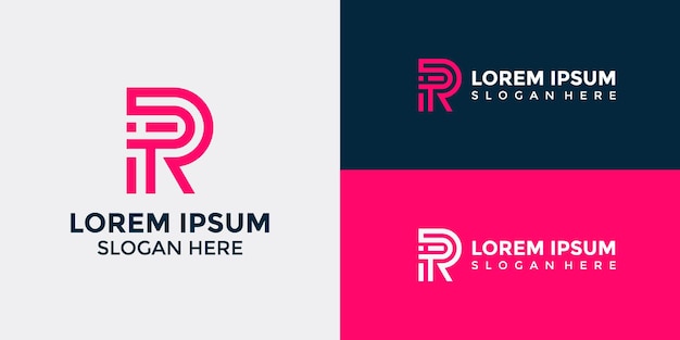 Templata de diseño de logotipo de R Vector Branding gráfico