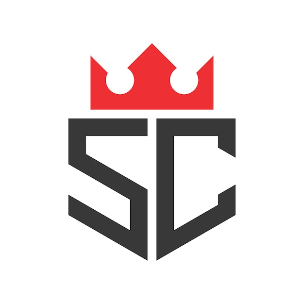 Templata de diseño del logotipo de SC Crown