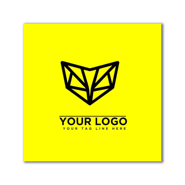 Vector templata de diseño de logotipo vector fox de wolf minimal