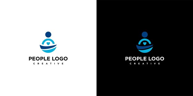 Templata de diseño de logotipo de vectores de personas