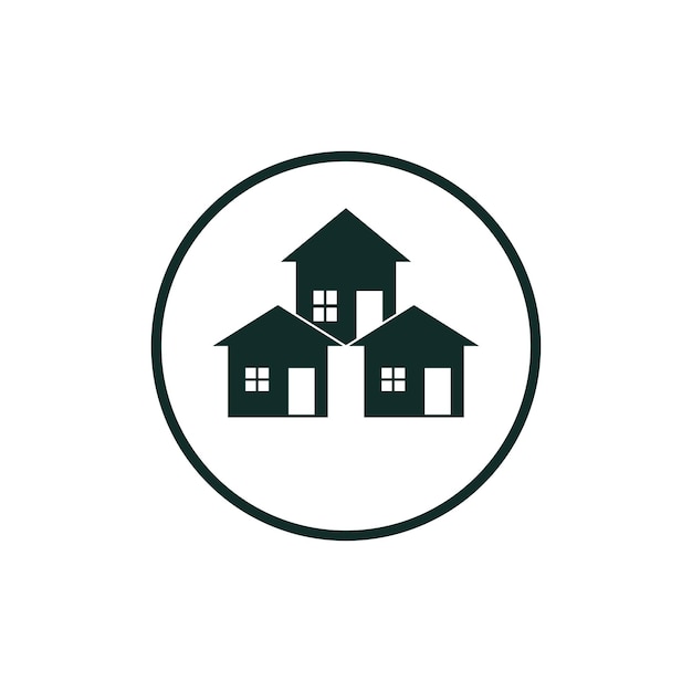 Templata de diseño de logotipo vectorial del icono de la casa