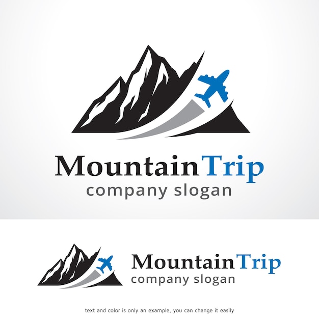 Templata de diseño de logotipo de viaje a la montaña Vector de diseño de emblema Concepto de diseño Símbolo creativo Icono