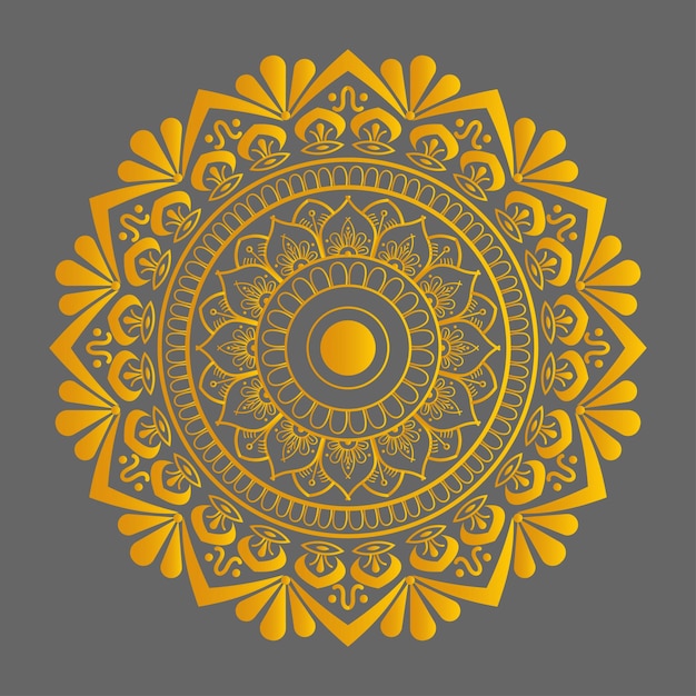 Templata de diseño de mandala creativo y colorido