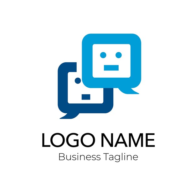 Templata de diseño de marca de la compañía de logotipo de chat de negocios