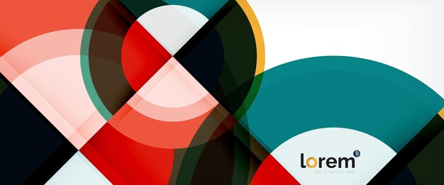 Templata de diseño moderno de fondo geométrico abstracto de círculo