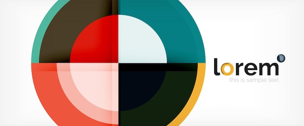 Templata de diseño moderno de fondo geométrico abstracto de círculo